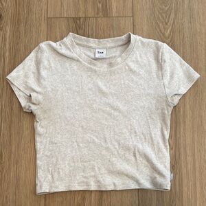 Aritzia TNA Light Gray Cropped Tee